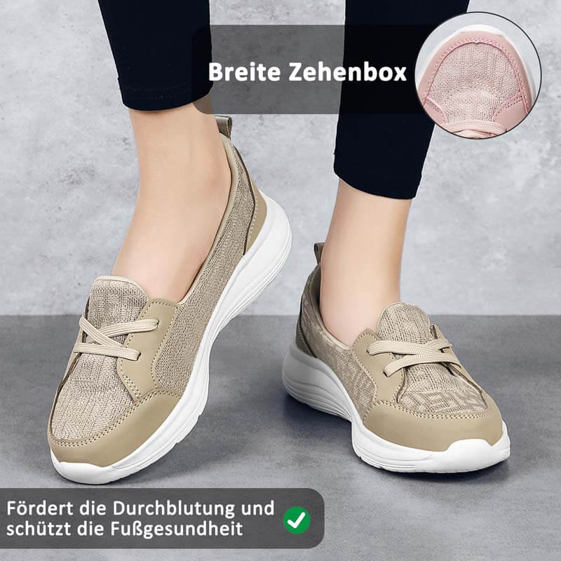 Damen Slip-on Freizeitschuhe Low-Top Flache Sohlen Wanderschuhe