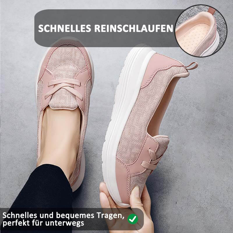 Damen Slip-on Freizeitschuhe Low-Top Flache Sohlen Wanderschuhe