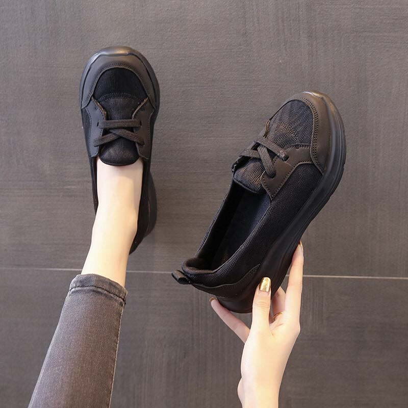 Damen Slip-on Freizeitschuhe Low-Top Flache Sohlen Wanderschuhe