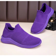 Lade das Bild in den Galerie-Viewer, draussenfeet strickschuhe 31572 lila
