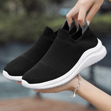 Lade das Bild in den Galerie-Viewer, draussenfeet strickschuhe 31572 schwarz und weiss
