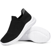 Lade das Bild in den Galerie-Viewer, draussenfeet strickschuhe 31572 schwarz und weiss
