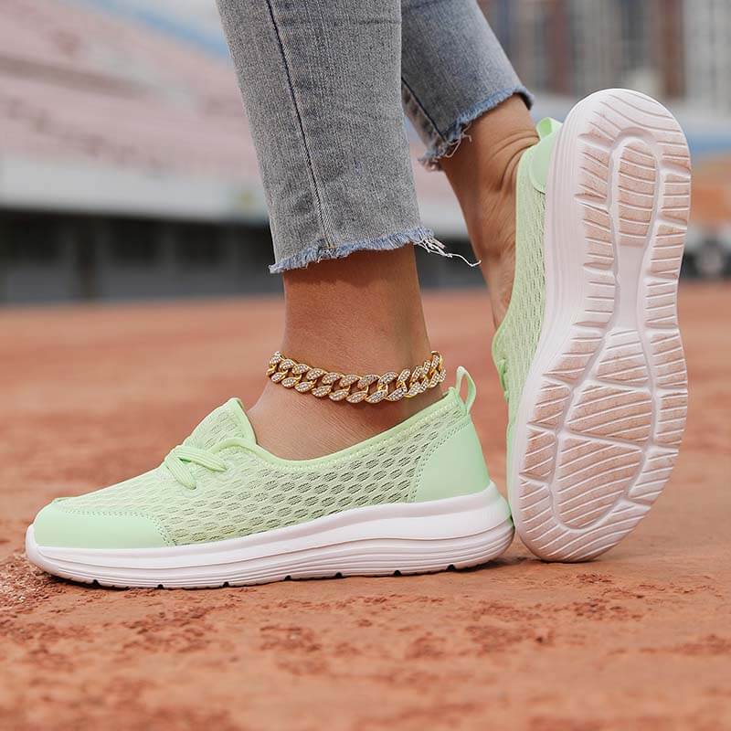 Damen Slip-On Casual Schuhe Low-Top Flache Sohle Flying Knit Walking Schuhe