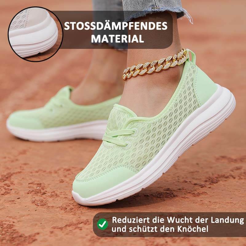 Damen Slip-On Casual Schuhe Low-Top Flache Sohle Flying Knit Walking Schuhe