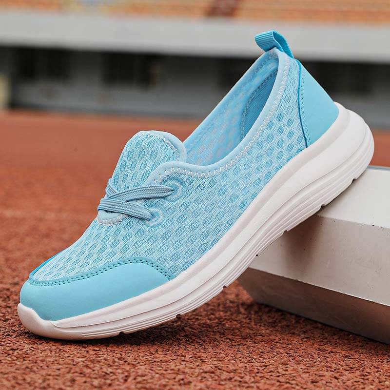Damen Slip-On Casual Schuhe Low-Top Flache Sohle Flying Knit Walking Schuhe