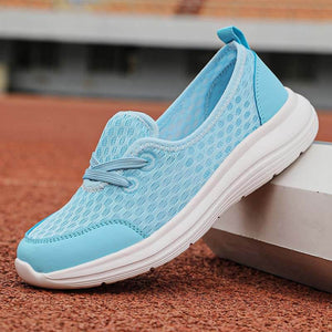 Damen Slip-On Casual Schuhe Low-Top Flache Sohle Flying Knit Walking Schuhe