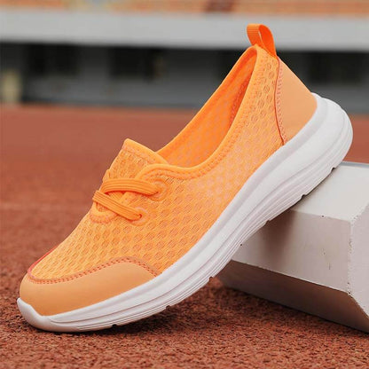 Damen Slip-On Casual Schuhe Low-Top Flache Sohle Flying Knit Walking Schuhe