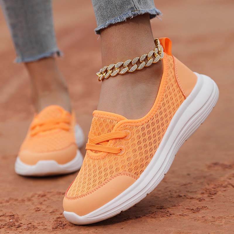 Damen Slip-On Casual Schuhe Low-Top Flache Sohle Flying Knit Walking Schuhe