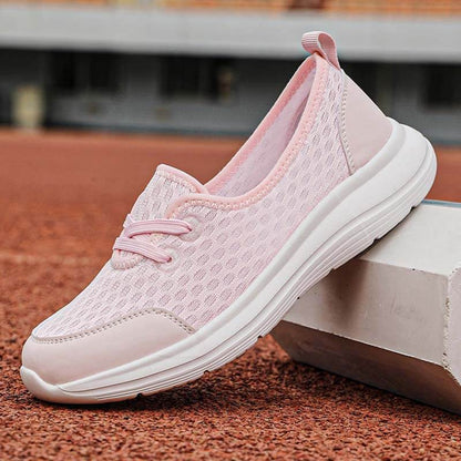 Damen Slip-On Casual Schuhe Low-Top Flache Sohle Flying Knit Walking Schuhe