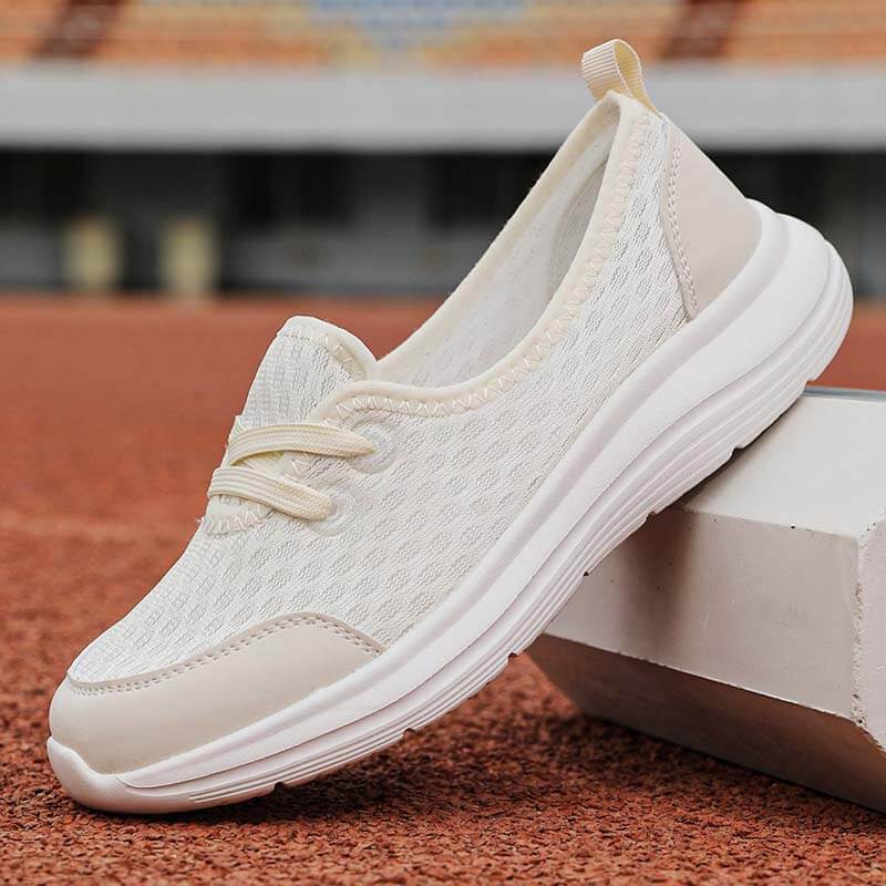 Damen Slip-On Casual Schuhe Low-Top Flache Sohle Flying Knit Walking Schuhe