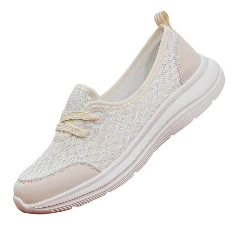 Damen Slip-On Casual Schuhe Low-Top Flache Sohle Flying Knit Walking Schuhe