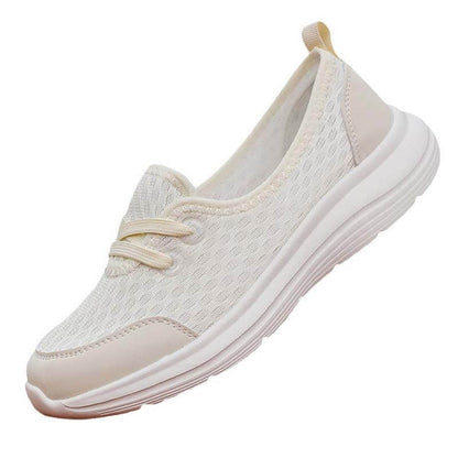 Damen Slip-On Casual Schuhe Low-Top Flache Sohle Flying Knit Walking Schuhe