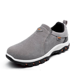 Waterproof hiking shoes without laces for men
