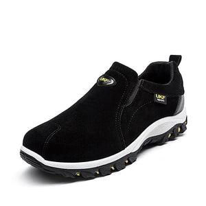 Waterproof hiking shoes without laces for men