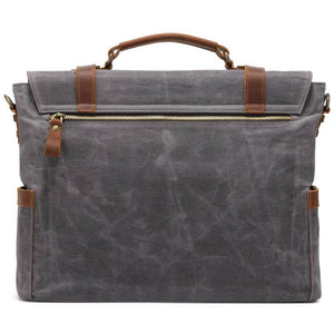 Herren-Umhängetasche aus Ölwachs-Canvas aus Leder mit Crazy Horse-Umhängetasche aus Leder mit Computer-Aktentasche und Retro-Umhängetasche