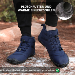 draussenfeet winter barfussschuhe schneestiefel 31426 blau