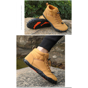 draussenfeet winter barfussschuhe schneestiefel 31426 gelb