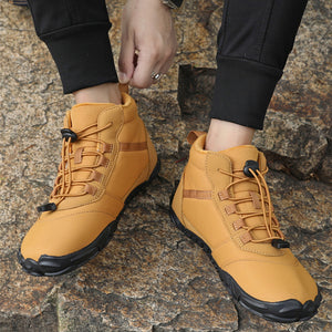 draussenfeet winter barfussschuhe schneestiefel 31426 gelb