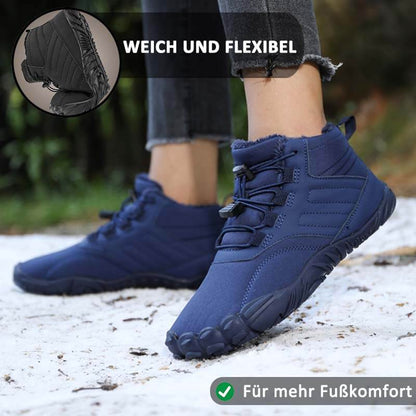 Men's barefoot shoes toe shoes, winter shoes snow boots fast drying trailla shoes, soft light fitness shoes breathing active aqua shoes with non -slip sole & wide toe box