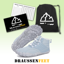 Lade das Bild in den Galerie-Viewer, draussenfeet winter barfussschuhe schneestiefel 31452 hellblau

