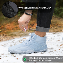 Lade das Bild in den Galerie-Viewer, draussenfeet winter barfussschuhe schneestiefel 31452 hellblau
