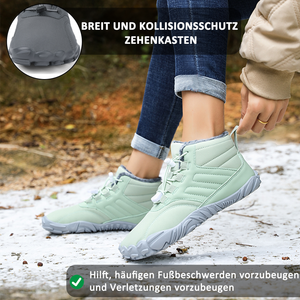 draussenfeet winter barfussschuhe schneestiefel 31452 hellgrun