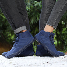 Lade das Bild in den Galerie-Viewer, draussenfeet winter barfussschuhe schneestiefel 31453 blau
