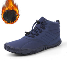 Lade das Bild in den Galerie-Viewer, draussenfeet winter barfussschuhe schneestiefel 31453 blau
