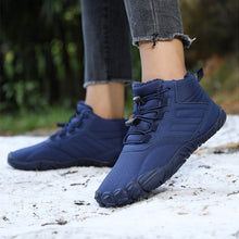Lade das Bild in den Galerie-Viewer, draussenfeet winter barfussschuhe schneestiefel 31453 blau
