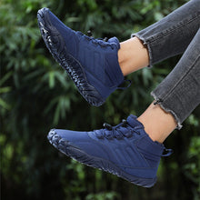 Lade das Bild in den Galerie-Viewer, draussenfeet winter barfussschuhe schneestiefel 31453 blau
