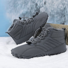 Lade das Bild in den Galerie-Viewer, draussenfeet winter barfussschuhe schneestiefel 31453 grau
