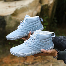 Lade das Bild in den Galerie-Viewer, draussenfeet winter barfussschuhe schneestiefel 31453 hellblau
