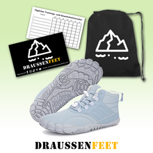 Lade das Bild in den Galerie-Viewer, draussenfeet winter barfussschuhe schneestiefel 31453 hellblau
