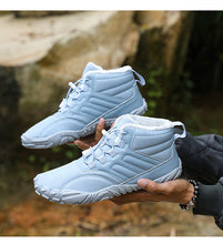 Lade das Bild in den Galerie-Viewer, draussenfeet winter barfussschuhe schneestiefel 31453 hellblau
