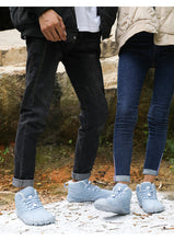 Lade das Bild in den Galerie-Viewer, draussenfeet winter barfussschuhe schneestiefel 31453 hellblau
