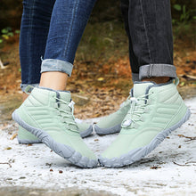 Lade das Bild in den Galerie-Viewer, draussenfeet winter barfussschuhe schneestiefel 31453 hellgrun
