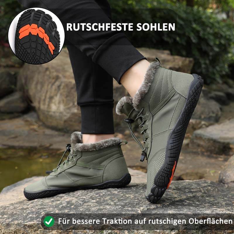 Men's winter outdoor office hiking shoes, five-finger cotton shoes, sports bike shoes, warm and thickened, slip-resistant, waterproof, hiking shoes