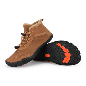 draussenfeet winter barfussschuhe schneestiefel 31454 braun
