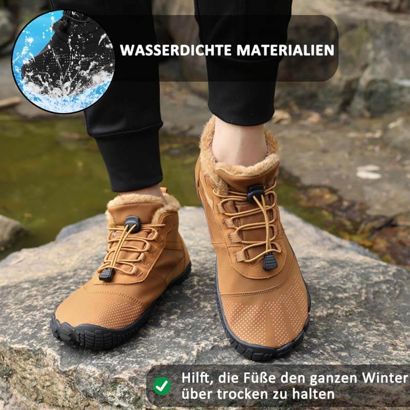 Men's winter outdoor office hiking shoes, five-finger cotton shoes, sports bike shoes, warm and thickened, slip-resistant, waterproof, hiking shoes