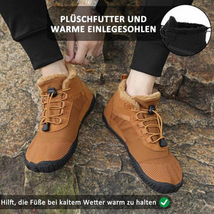Herren Winter-Outdoor-Samt-Wanderschuhe, Fünf-Finger-Baumwollschuhe, Sport-Fahrradschuhe, warm und verdickt, rutschfest, wasserdicht, Wanderschuhe