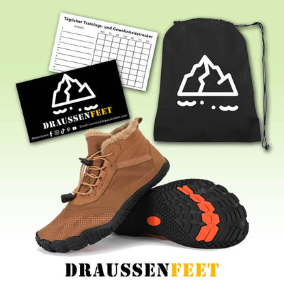 Men's winter outdoor office hiking shoes, five-finger cotton shoes, sports bike shoes, warm and thickened, slip-resistant, waterproof, hiking shoes