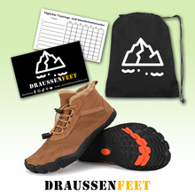 Lade das Bild in den Galerie-Viewer, draussenfeet winter barfussschuhe schneestiefel 31454 braun

