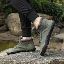 Lade das Bild in den Galerie-Viewer, draussenfeet winter barfussschuhe schneestiefel 31455 armeegrun
