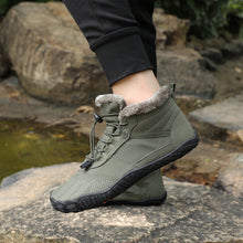 Lade das Bild in den Galerie-Viewer, draussenfeet winter barfussschuhe schneestiefel 31455 armeegrun
