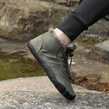 Lade das Bild in den Galerie-Viewer, draussenfeet winter barfussschuhe schneestiefel 31455 armeegrun
