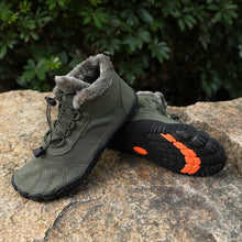 Lade das Bild in den Galerie-Viewer, draussenfeet winter barfussschuhe schneestiefel 31455 armeegrun

