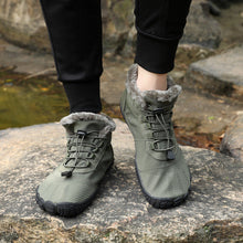 Lade das Bild in den Galerie-Viewer, draussenfeet winter barfussschuhe schneestiefel 31455 armeegrun
