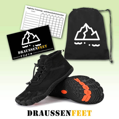 Damen Winter-Outdoor-Samt-Wanderschuhe, Fünf-Finger-Baumwollschuhe, Sport-Fahrradschuhe, warm und verdickt, rutschfest, wasserdicht, Wanderschuhe