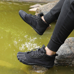 draussenfeet winter barfussschuhe schneestiefel 31455 schwarz