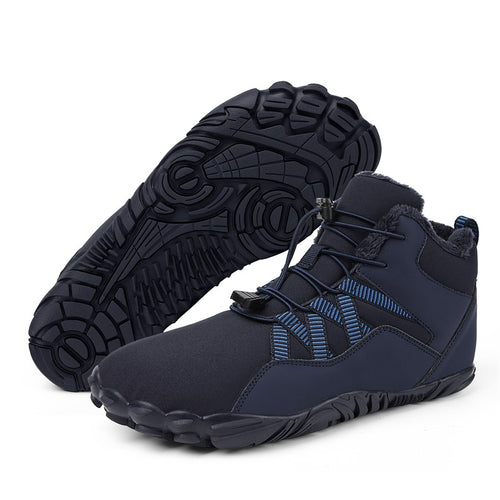 draussenfeet winter barfussschuhe schneestiefel 31460 dunkelblau